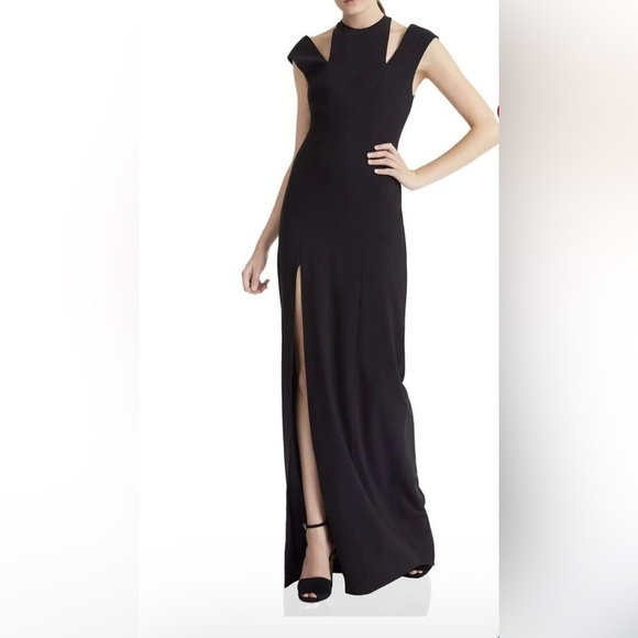 HALSTON HERITAGE BLACK EVENING GOWN MEC161791.SIZE 4 - Picture 2 of 5